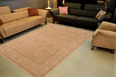 handmade Traditional Kafkaz Gold Tan Hand Knotted RECTANGLE 100% WOOL area rug 8 x 10